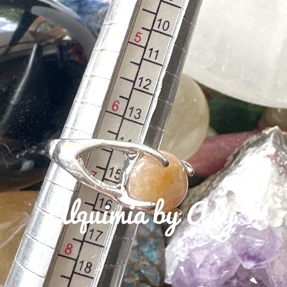 Citrine silver Victorian ring - Picture 3 of 3